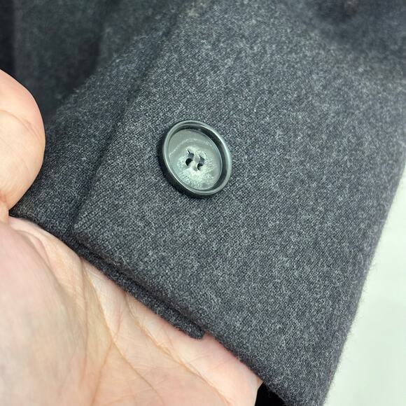 Vintage Classic Charcoal Gray Oversized Wool Sports Coat Blazer Women’s Size 12 - Picture 8 of 10